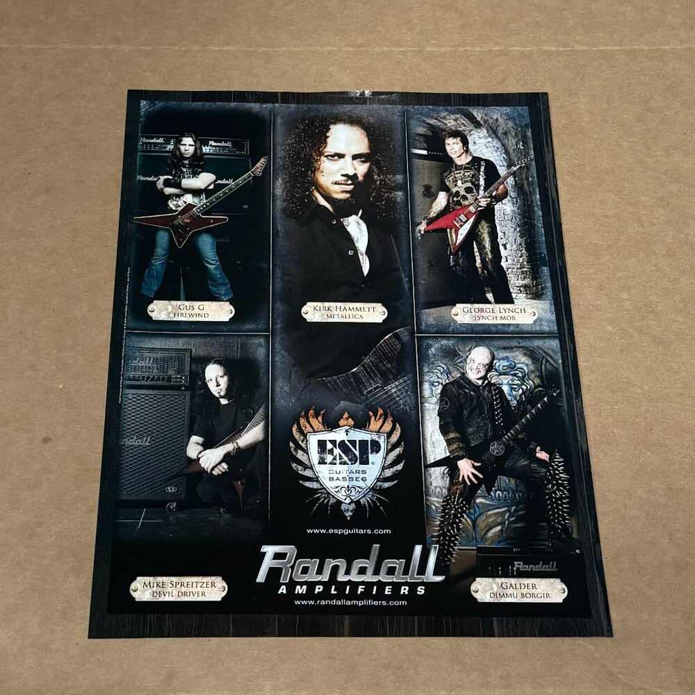 Gus G / Hammett / Lynch / Spreitzer / Galder - ESP Guitars - 2008 Print Ad